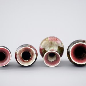 A lot of 4 Chinese flambe glazed vases, 19/20th C. — photo 5