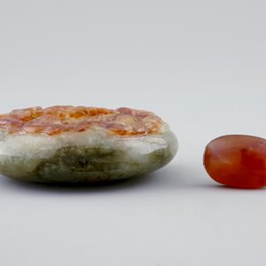 A lot of 4 Chinese snuff bottles in glass and jade, 18/20th C. — 照片 19
