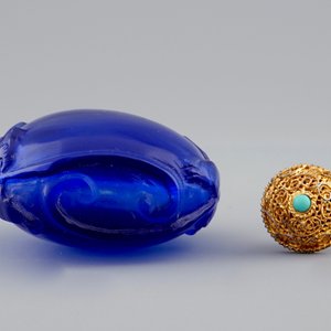 A lot of 4 Chinese snuff bottles in glass and jade, 18/20th C. — 照片 7
