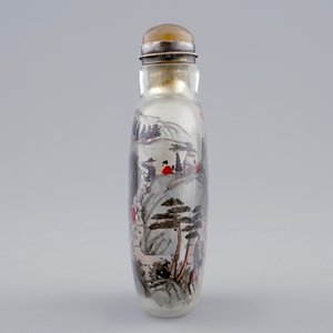 A lot of 4 Chinese snuff bottles in glass and jade, 18/20th C. — 照片 9