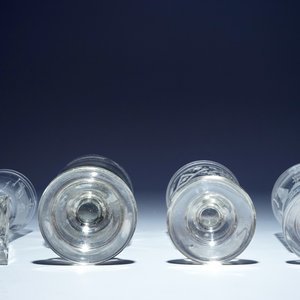 A lot of 4 engraved masonic glasses (freemasonry), 20th C. — photo 5