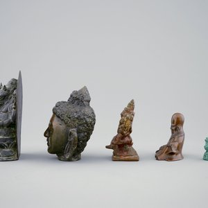 A lot of five various metal statues, Asia, 19/20th C. — photo 6