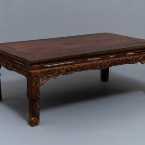 A low Chinese rectangular wooden table, kangzhuo, Ming or later — photo 1