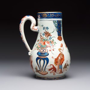 A magnificent polychrome Dutch Delft chinoiserie ewer, first quarter 18th C. — photo 3