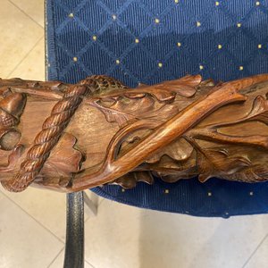 A mahogany boat mast with oak scrolls, France or Italy, 18th C. — 照片 32