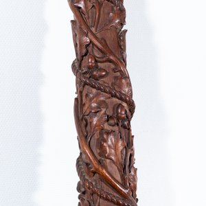 A mahogany boat mast with oak scrolls, France or Italy, 18th C. — 照片 7