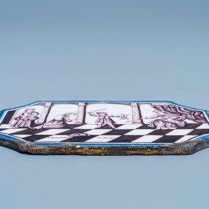 A manganese Dutch Delft 'Judgement of Solomon' plaque, late 18th C. — 照片 3