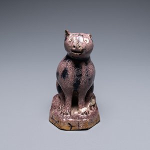 A manganese faience model of a cat, North of France, 18/19th C. — photo 1