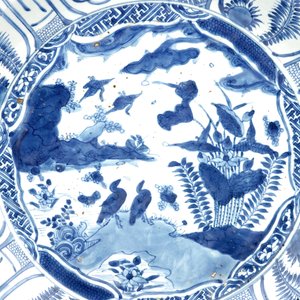 A massive blue and white Chinese kraak porcelain dish, 17th C. — photo 2