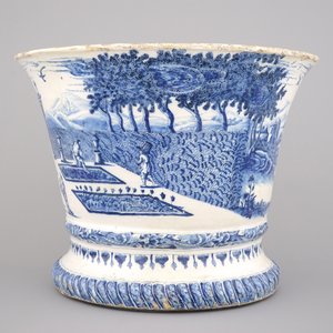 A massive blue and white Dutch Delft garden vase, ca. 1720 — photo 3
