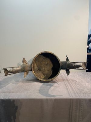 A massive Chinese archaistic bronze 'elephant' censer and cover, Ming — photo 5
