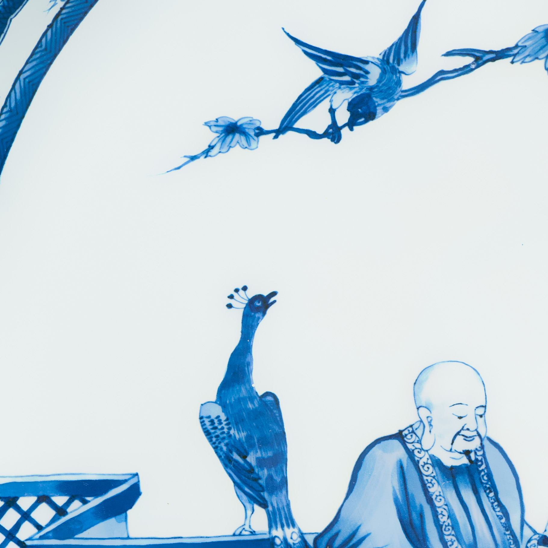 A massive Chinese blue and white 'Doctor's Visit' dish after Cornelis Pronk — photo 6