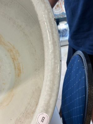 A massive Chinese blue and white 'lotus scroll' fish bowl, Qianlong/Jiaqing — photo 11