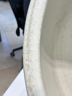 A massive Chinese blue and white 'lotus scroll' fish bowl, Qianlong/Jiaqing — photo 13