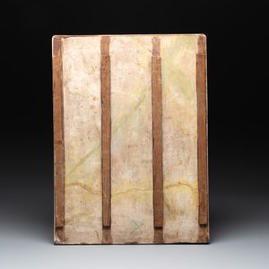 A massive Chinese blue and white rectangular 'Chang'e' tray or plaque, 19th C. — photo 2