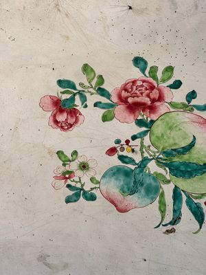 A massive Chinese Canton enamel rectangular tray with floral design, Yongzheng/Qianlong — foto 10