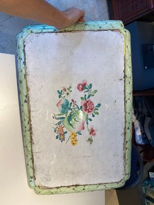 A massive Chinese Canton enamel rectangular tray, Yongzheng/Qianlong — photo 14