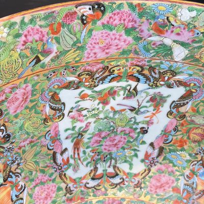 A massive Chinese Canton export famille rose punch bowl with narrative design — photo 5