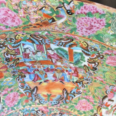 A massive Chinese Canton export famille rose punch bowl with narrative design — photo 6