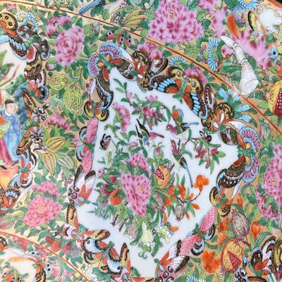 A massive Chinese Canton export famille rose punch bowl with narrative design — photo 7