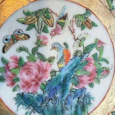 A massive Chinese Canton export famille rose punch bowl with narrative design — photo 13