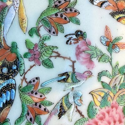 A massive Chinese Canton export famille rose punch bowl with narrative design — photo 14