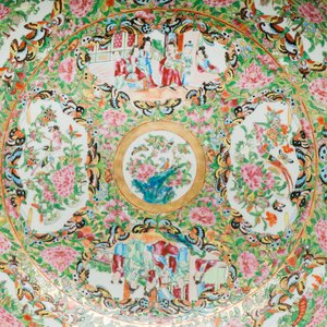 A massive Chinese Canton export famille rose punch bowl with narrative design — photo 3
