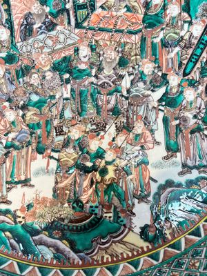 A massive Chinese famille verte dish with narrative design, 19th C. — foto 6