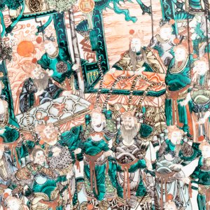 A massive Chinese famille verte dish with narrative design, 19th C. — foto 2