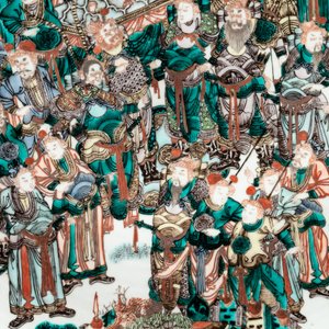 A massive Chinese famille verte dish with narrative design, 19th C. — foto 3