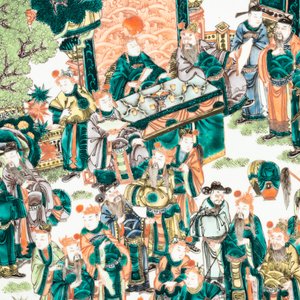 A massive Chinese famille verte dish with narrative design, 19th C. — photo 2