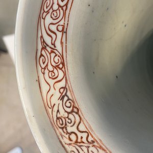 A massive Chinese famille verte on powder blue-ground rouleau vase, Kangxi — photo 31