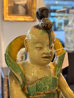 A massive Chinese sancai-glazed roof tile in shape of a horse rider, Ming — photo 17