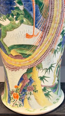 A massive pair of Chinese famille verte 'Phoenixes and Birds' vases — photo 7