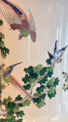 A massive pair of Chinese famille verte 'Phoenixes and Birds' vases — photo 9