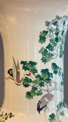 A massive pair of Chinese famille verte 'Phoenixes and Birds' vases — photo 20