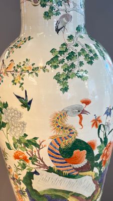 A massive pair of Chinese famille verte 'Phoenixes and Birds' vases — photo 21