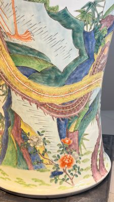 A massive pair of Chinese famille verte 'Phoenixes and Birds' vases — photo 35