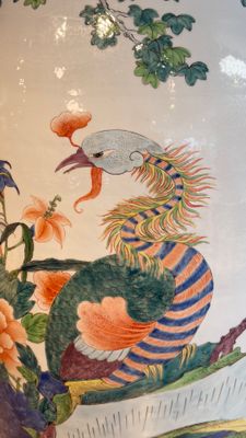 A massive pair of Chinese famille verte 'Phoenixes and Birds' vases — photo 37