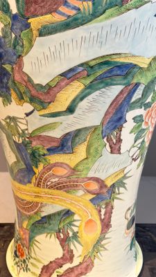 A massive pair of Chinese famille verte 'Phoenixes and Birds' vases — photo 38