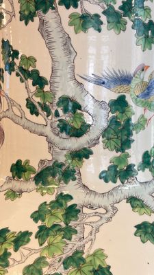 A massive pair of Chinese famille verte 'Phoenixes and Birds' vases — photo 3