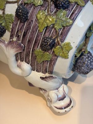 A massive polychrome Brussels faience 'Bacchus on a Barrel' fountain, 18th C. — photo 25