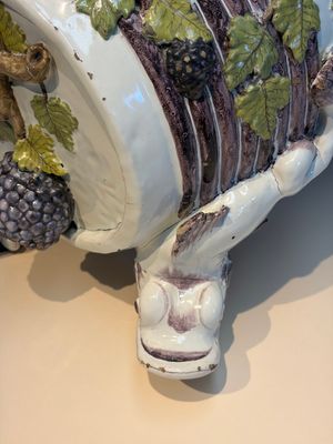 A massive polychrome Brussels faience 'Bacchus on a Barrel' fountain, 18th C. — photo 27