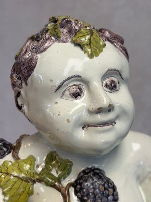 A massive polychrome Brussels faience 'Bacchus on a Barrel' fountain, 18th C. — photo 5
