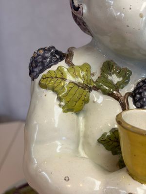 A massive polychrome Brussels faience 'Bacchus on a Barrel' fountain, 18th C. — photo 6