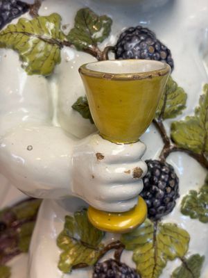 A massive polychrome Brussels faience 'Bacchus on a Barrel' fountain, 18th C. — photo 7