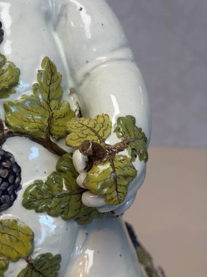 A massive polychrome Brussels faience 'Bacchus on a Barrel' fountain, 18th C. — photo 9