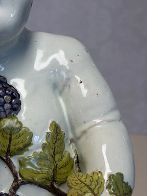 A massive polychrome Brussels faience 'Bacchus on a Barrel' fountain, 18th C. — photo 10