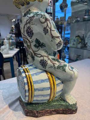 A massive polychrome French faience 'Bacchus' table fountain, Rouen, 18th C. — photo 20