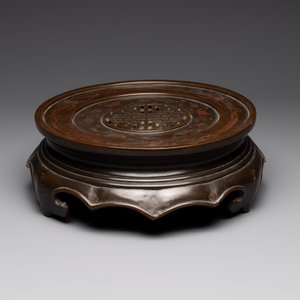 A massive Vietnamese copper- and silver-inlaid 'Buddhist lion' censer and cover on stand, 19th C. — photo 20